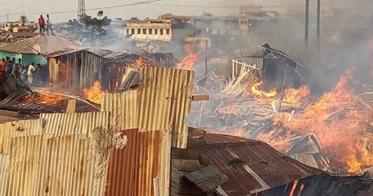 Over 300 Shops Destroyed in Suame Post Office Market Fire