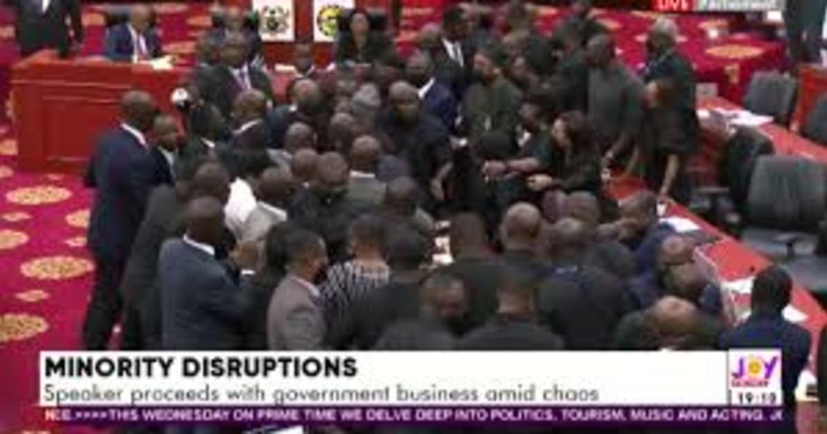 CHAOS IN PARLIAMENT…As Minority fights Majority over Speaker's decision on Kpandai