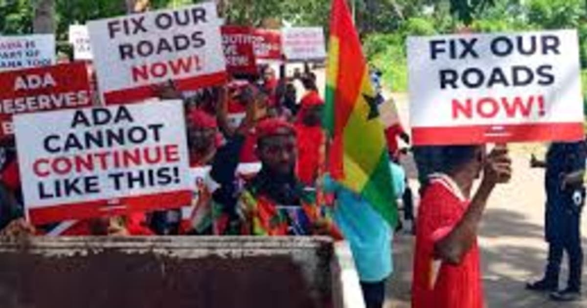 Ada Youth Stage Demonstration, Petition Gov’t Over Bad Roads